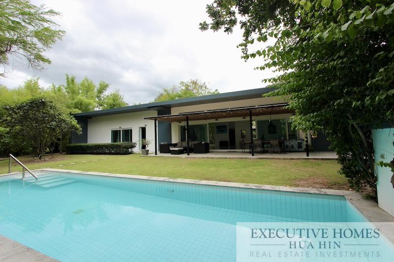 Cha Am Pool Villa for Sale | Modern Pool Villa with Private Lake for Sale | Hua Hin pool villa for sale